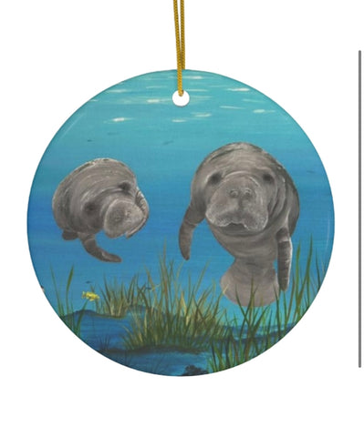Two manatees
