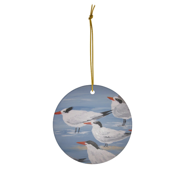 Round Ceramic Ornaments (Terns)