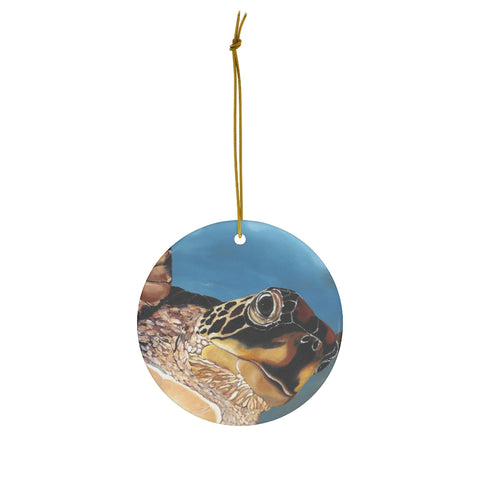Round Ceramic Ornaments  (Turtle)