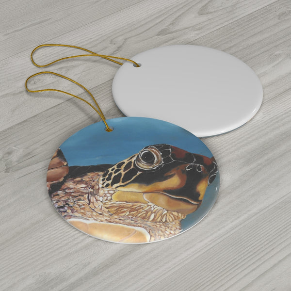 Round Ceramic Ornaments  (Turtle)